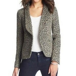 Ann Taylor LOFT Wool Blend Animal Print Blazer